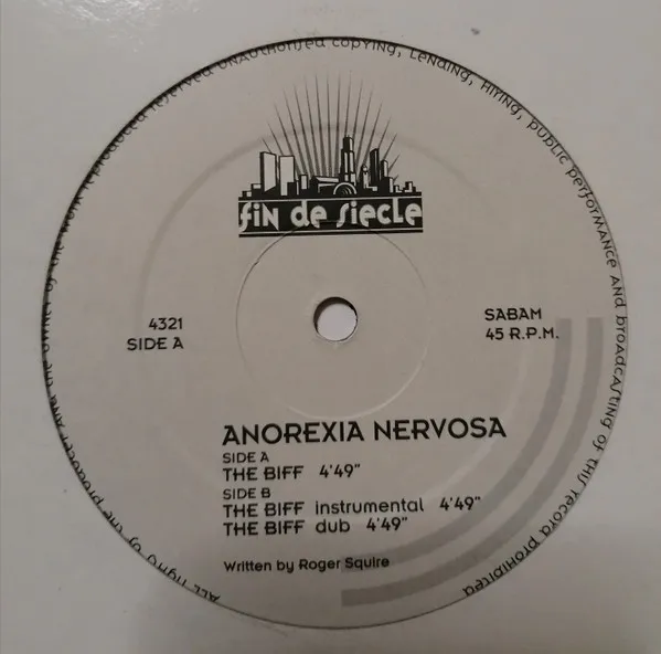 Anorexia Nervosa — The Biff, cover art