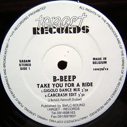 B-Beep — Take You For A Ride, cover art