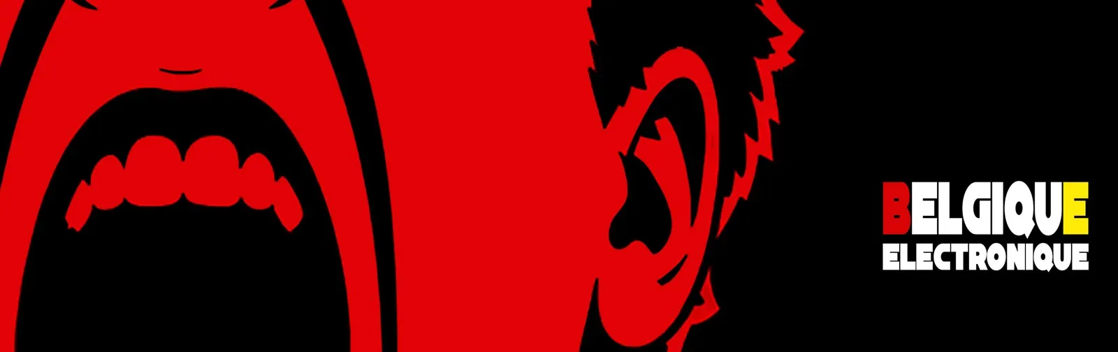 Reddit community banner with Belgique Electronique lettering on black