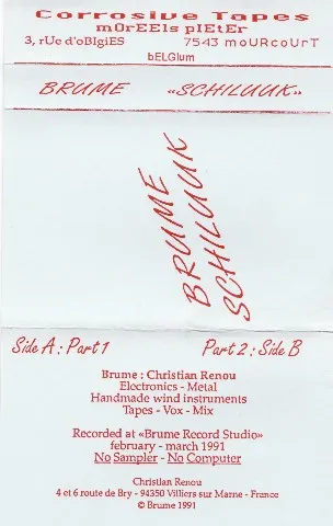 Brume — Schiluuk, cover art