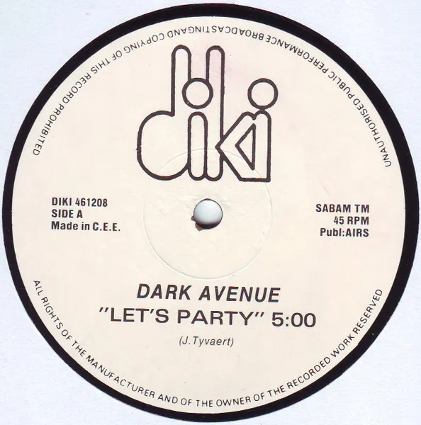 Dark Avenue — Let's Party, cover art