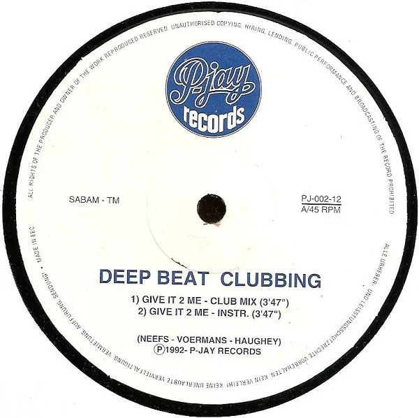 Deep Beat Clubbing — Give It 2 Me, cover art