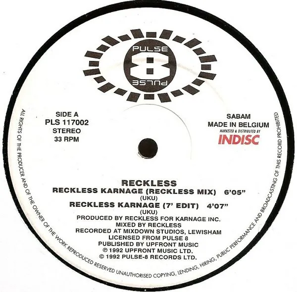 DJ Reckless — Reckless Karnage, cover art