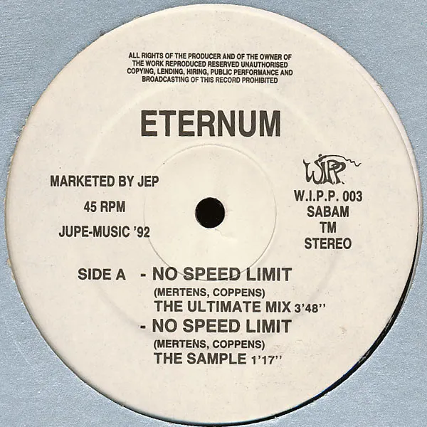 Eternum — No Speed Limit, cover art