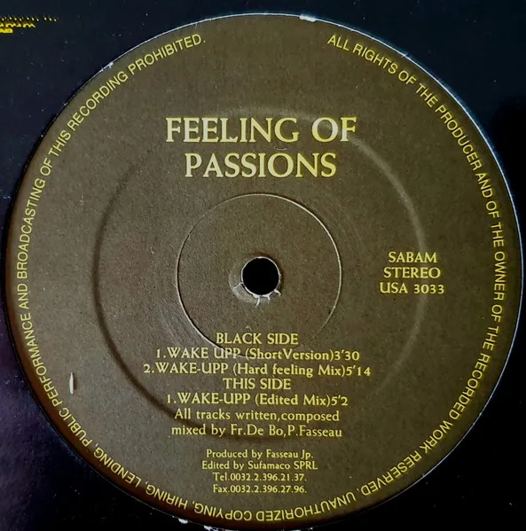Feeling Of Passions — Wake Upp, cover art