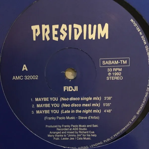 Fidji — Maybe You, cover art