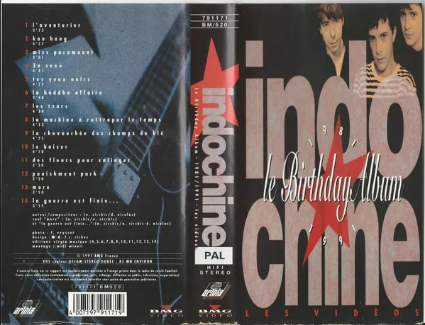 Indochine — Le Birthday Album Les Vidéos, cover art