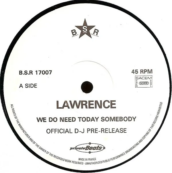 Lawrence Madamo Berguet — We Do Need Today Somebody, cover art