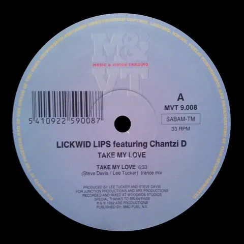 Lickwid Lips Featuring Chantzi — Take My Love, cover art