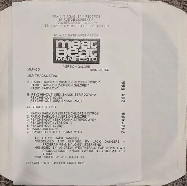 Meat Beat Manifesto — Version Galore, cover art