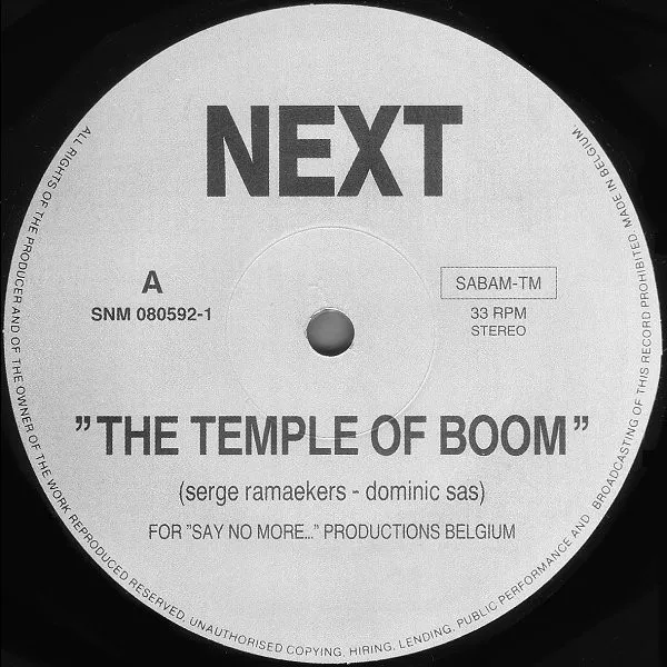 Next — The Temple Of Boom, cover art
