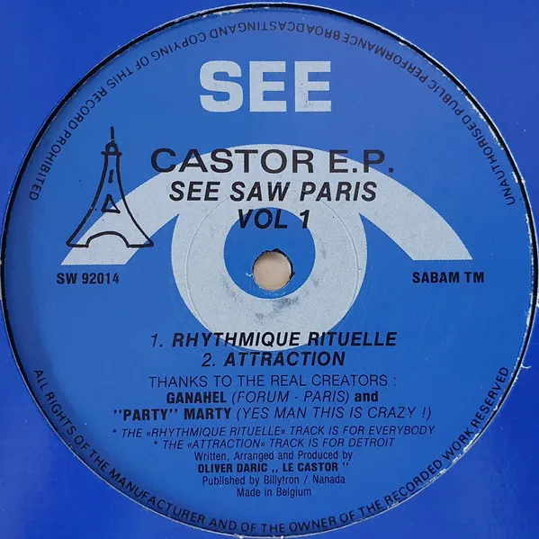 Olivier Le Castor — Castor E.P. - See Saw Paris Vol 1, cover art