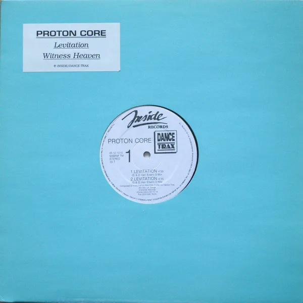 Proton Core — Levitation / Witness Heaven, cover art