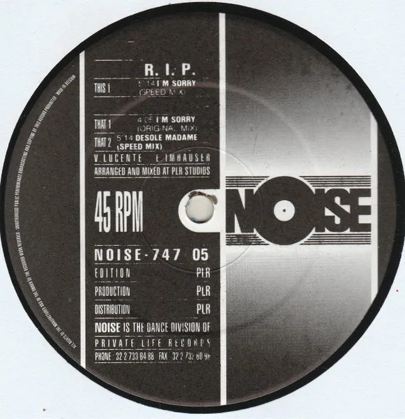 R.I.P. (2) — I'm Sorry / Desole Madame, cover art