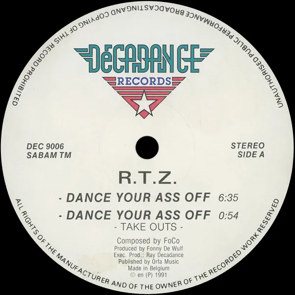 R.T.Z. — Dance Your Ass Off, cover art