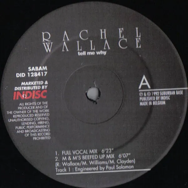 Rachel Wallace — Tell Me Why, cover art