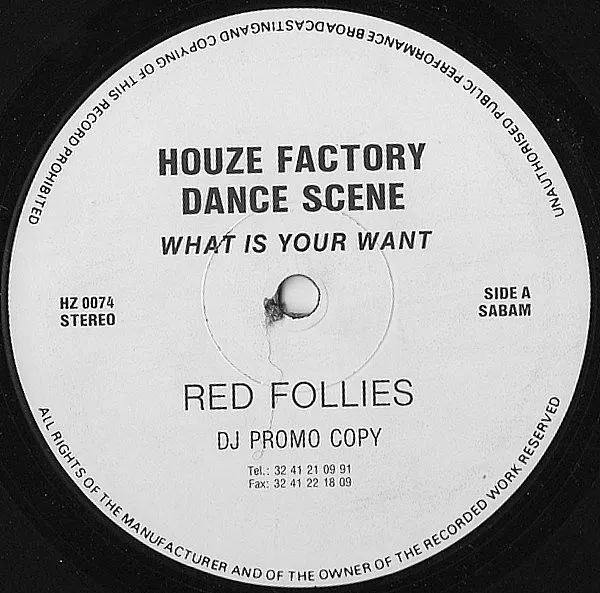 Red Follies — What Is Your Want, cover art
