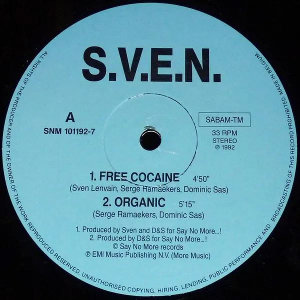 S.V.E.N. — Free Cocaine, cover art