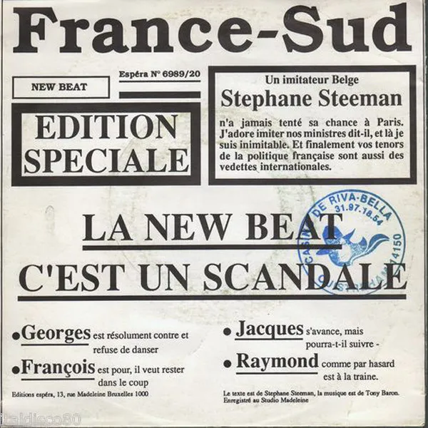 Stéphane Steeman — La New Beat C'est Un Scandale, cover art