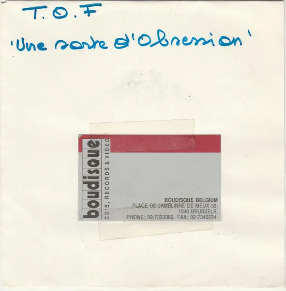 T.O.F. (2) — Une Sorte D'Obsession, cover art