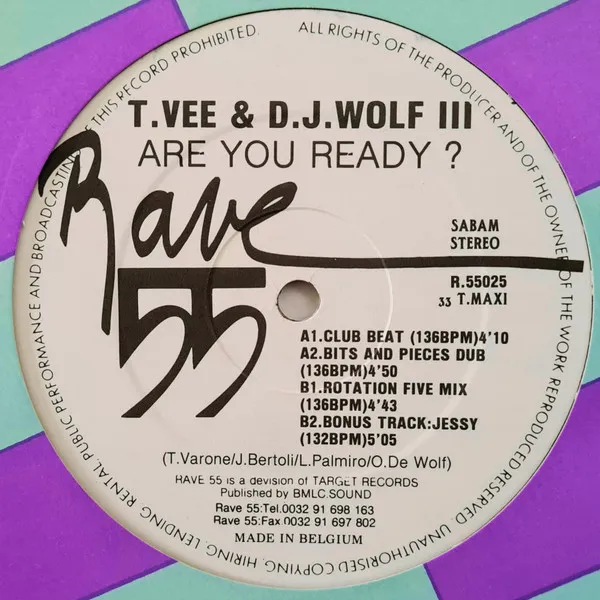 T. Vee & D.J.Wolf III — Are You Ready ?, cover art