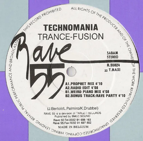 Technomania (3) — Trance-Fusion, cover art