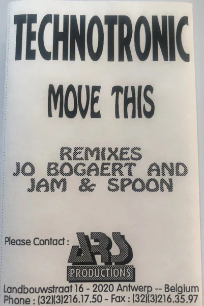 Technotronic — Move This - Remix, cover art