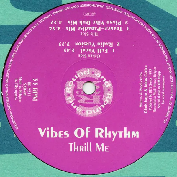 Vibes Of Rhythm — Thrill Me, cover art