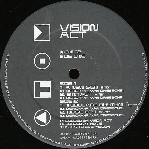 Vision Act — A New Sign, cover art