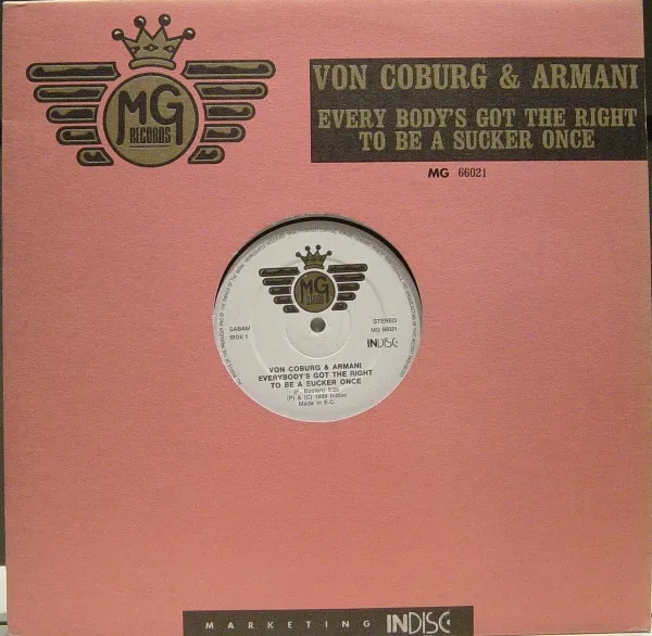 Von Coburg & Armani — Everybody's Got The Right To Be A Sucker Once, cover art