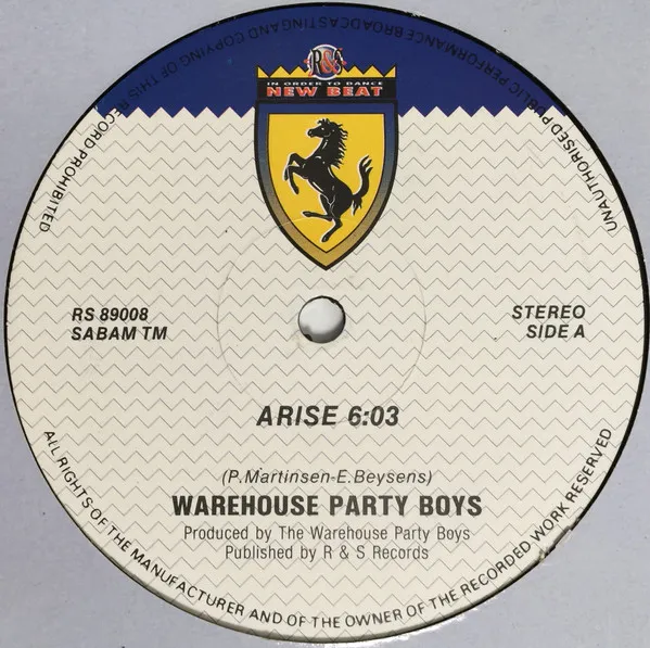 Warehouse Party Boys — Arise, cover art
