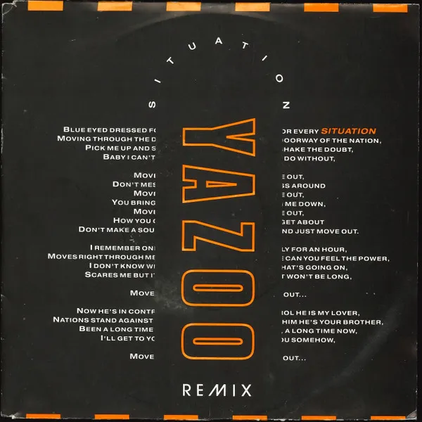 Yazoo — Situation (Remix), cover art